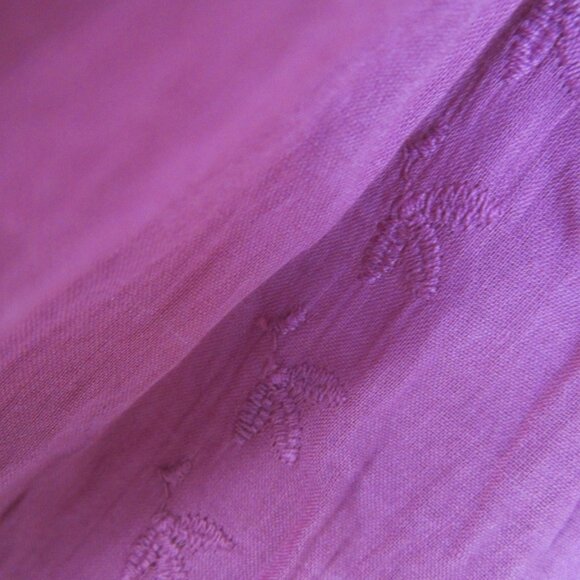 New Floating Lotus Women S / M Purple Embroidered Eyelet Lace Palazzo Pants - Picture 5 of 11